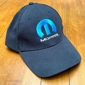 MOPAR Black with Blue Logo Cap Velcro Strap